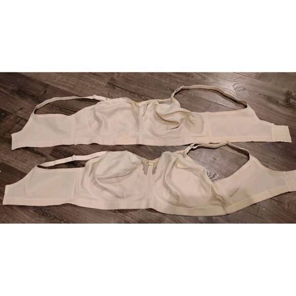 2 50 ddd F goddess beige Bra plus size 50ddd 4x 4xl wirefree Sheer Floral 50f - Picture 1 of 12
